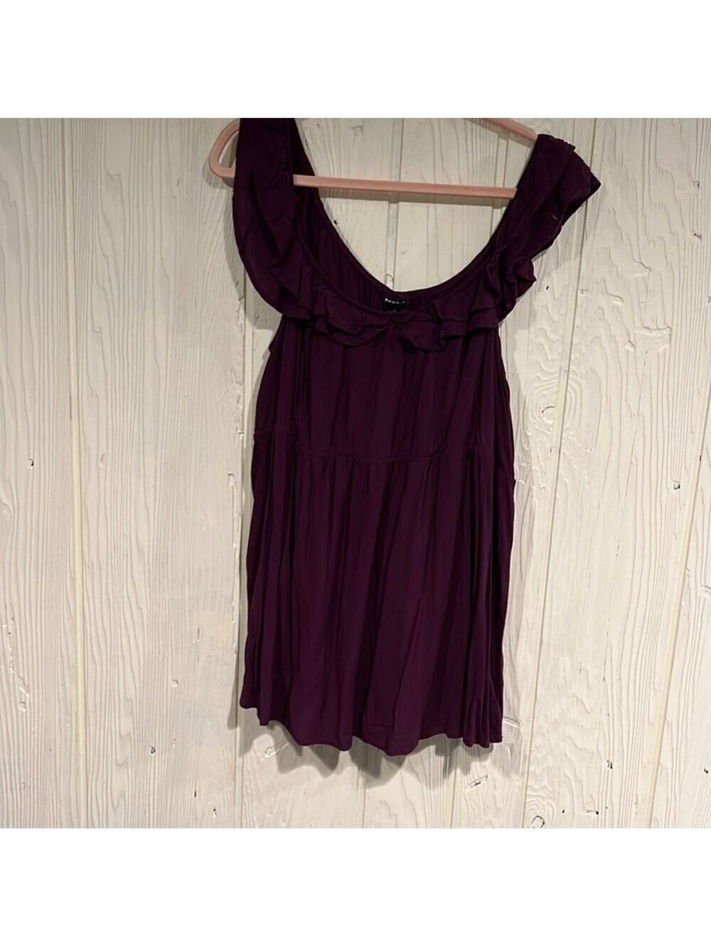 Torrid Purple Blouse Ruffle Tiered Size 3X